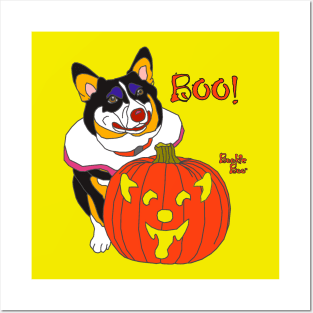 Bookie Boo the Corgi Clown - Boo! Posters and Art